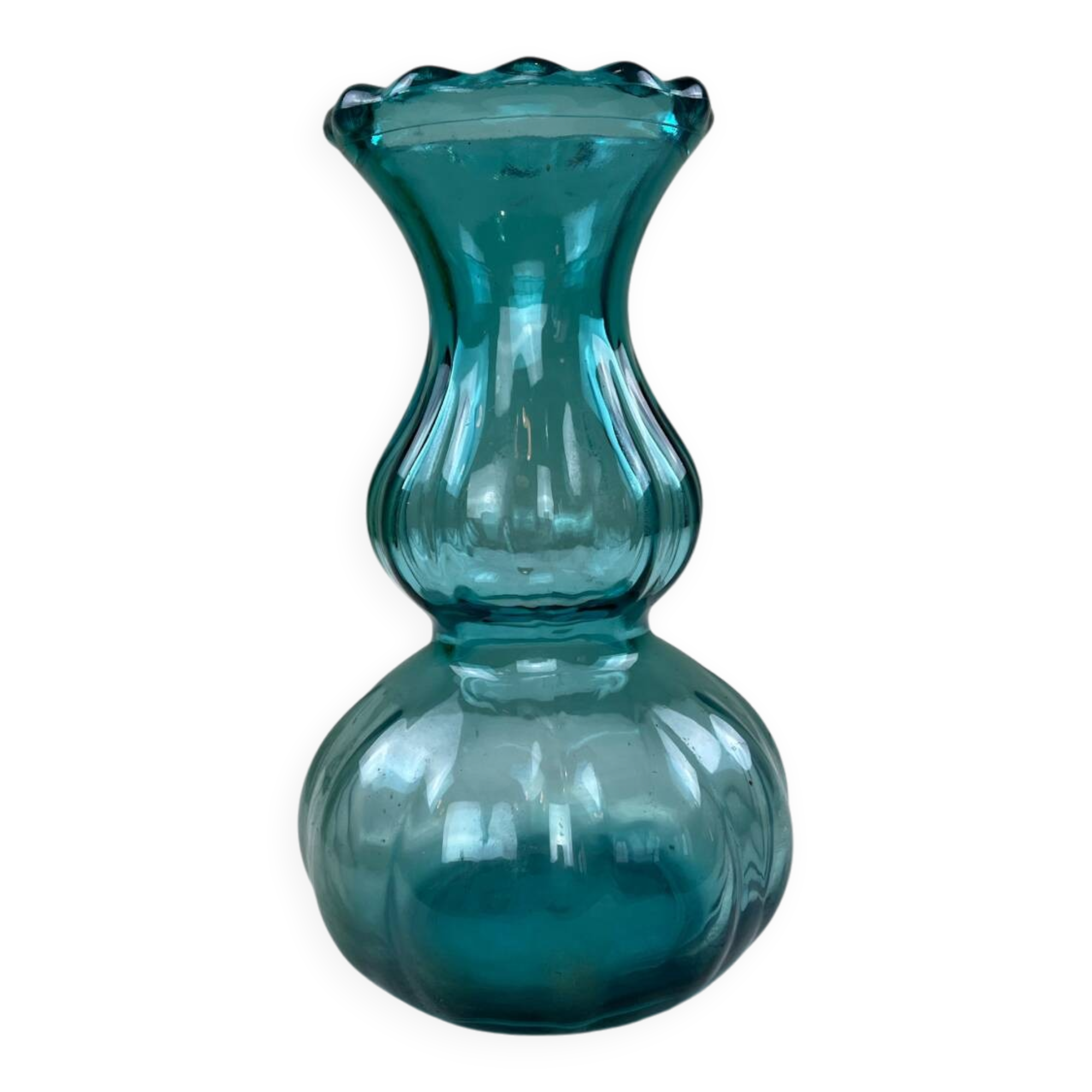 Vintage lagoon blue vase