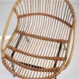 Set de 3 chaises + table en bambou par Alan Fuchs pour Uluv, 60s