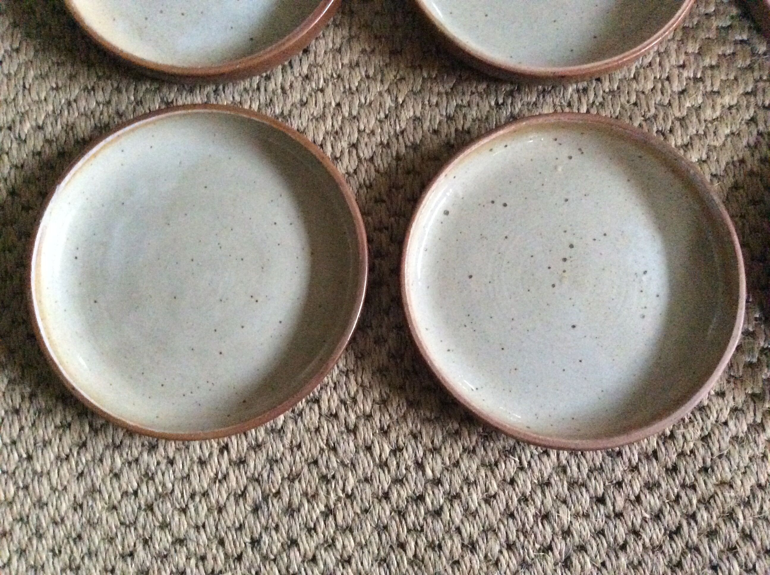 Series of 8 stoneware dessert plates