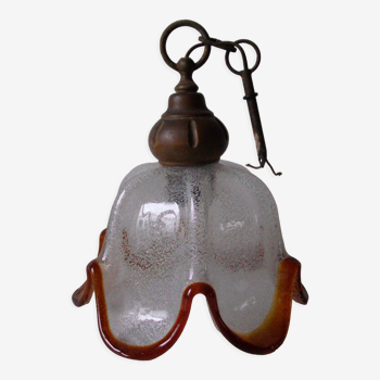 Old Mazzega glass suspension lamp 26 cm vintage deco