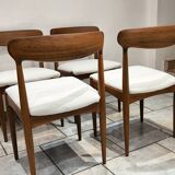 4 vintage Scandinavian teak chairs by Johannes Andersen 1960