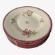 Set of 8 deep iron earth flower plates