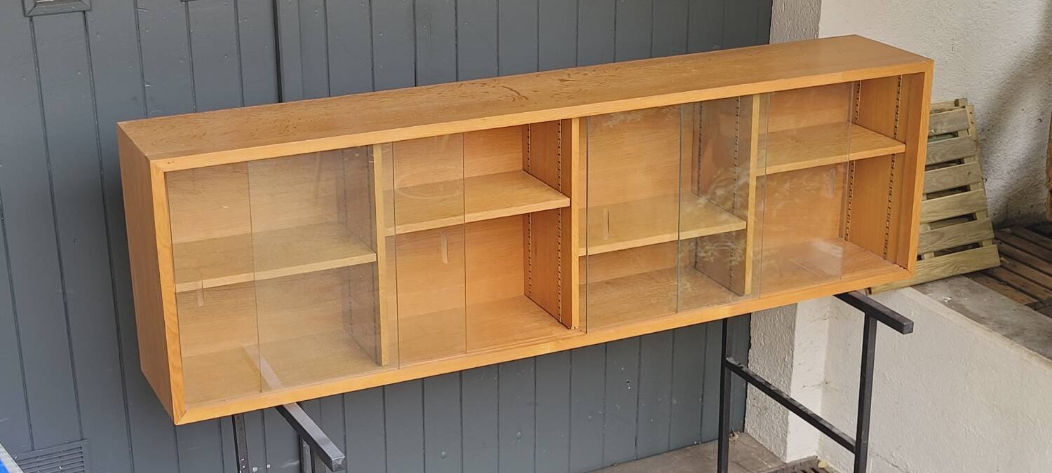 60's glass wall shelf