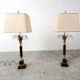 Paire de lampes de table vintage Hollywood Regency, 1970