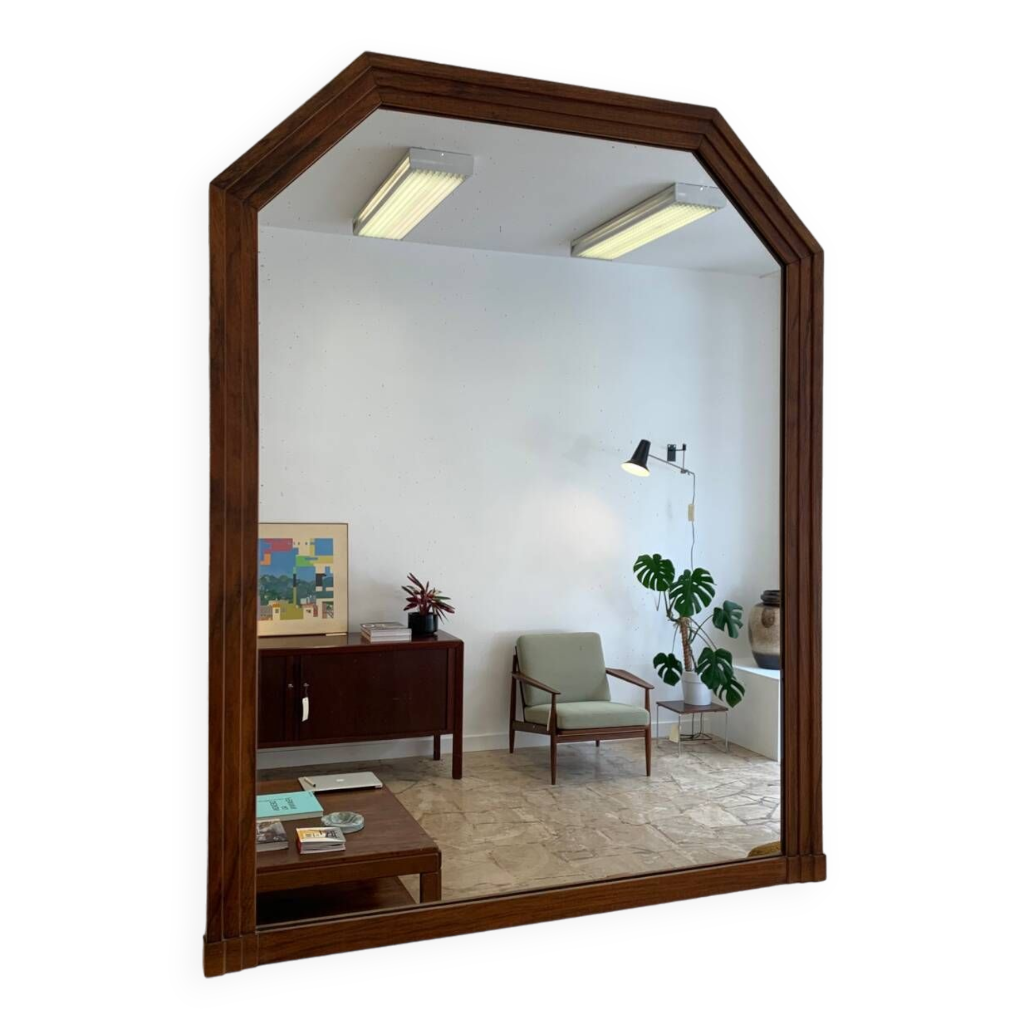 Large wooden mirror