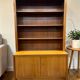 Bibliothèque / vitrine en bois vintage