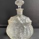 Liquor decanter - pressed molded satin glass (1882 to 1908)- legras for guilloteaux