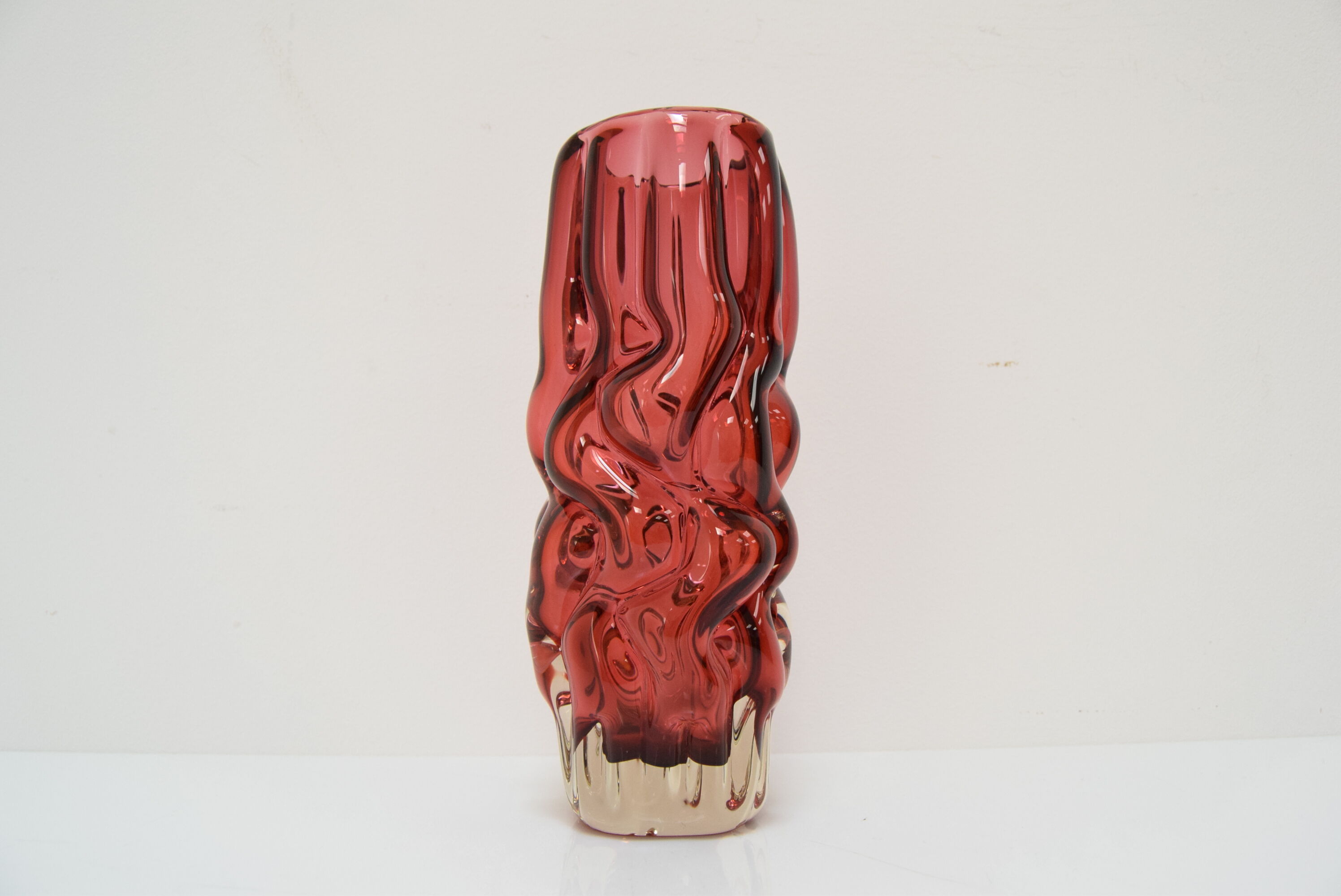 Glass Vase by Pavel Hlava for Crystalex Nový Bor,1970's.