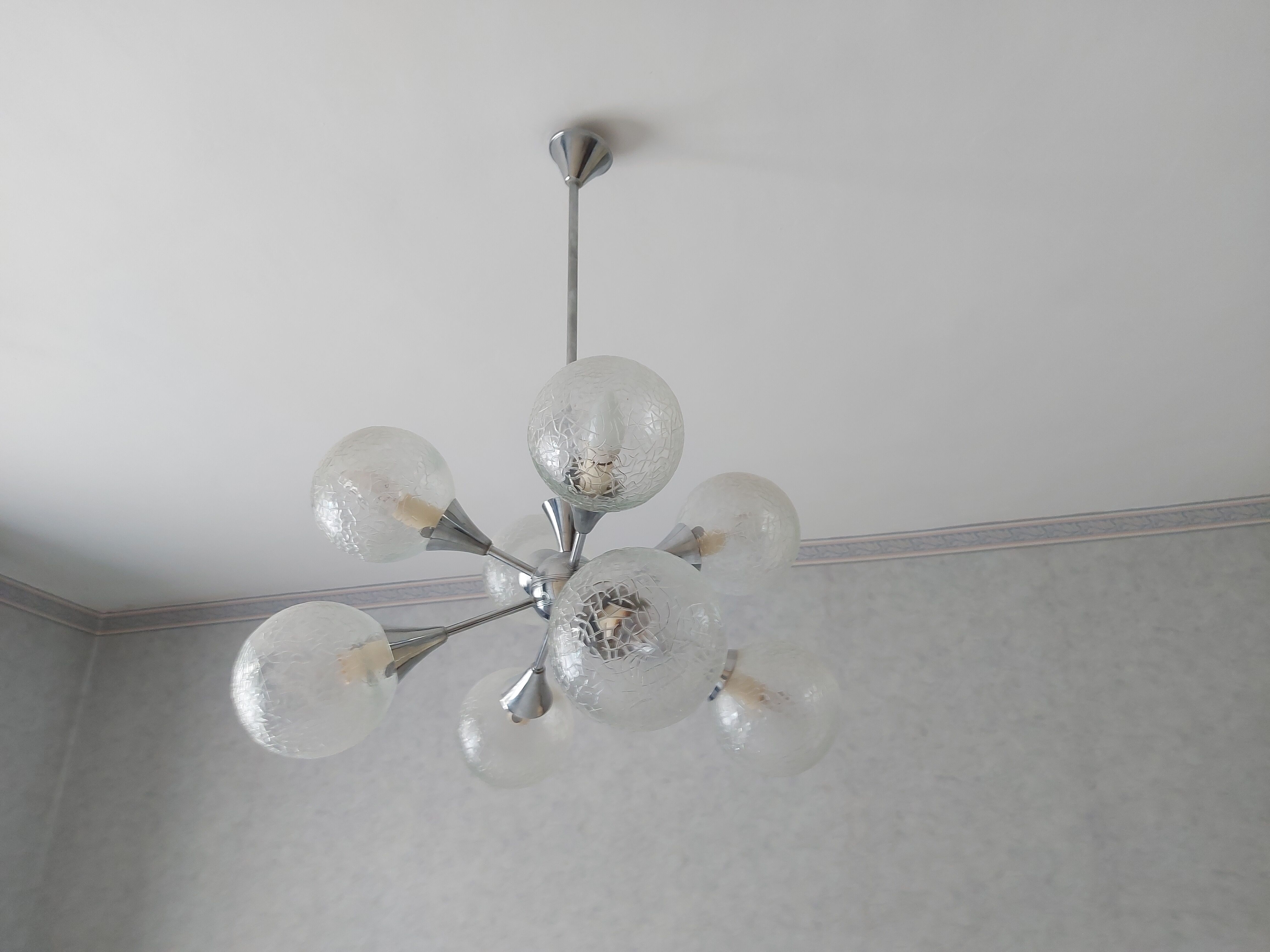 Vintage sputnik chandelier 70'S , 8 lights