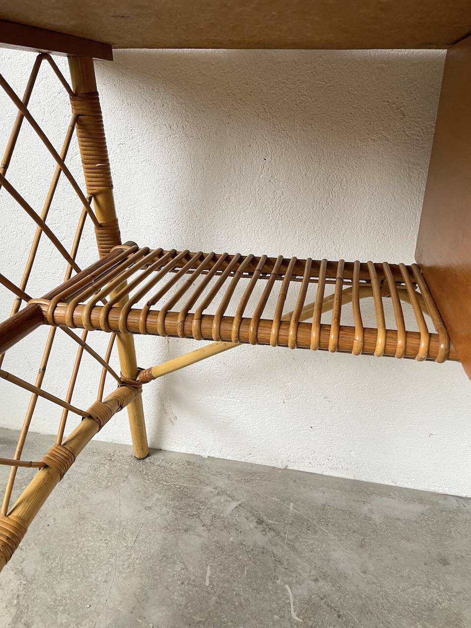 Bureau rotin Louis Sognot et sa chaise