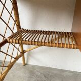Louis Sognot rattan desk and its chair