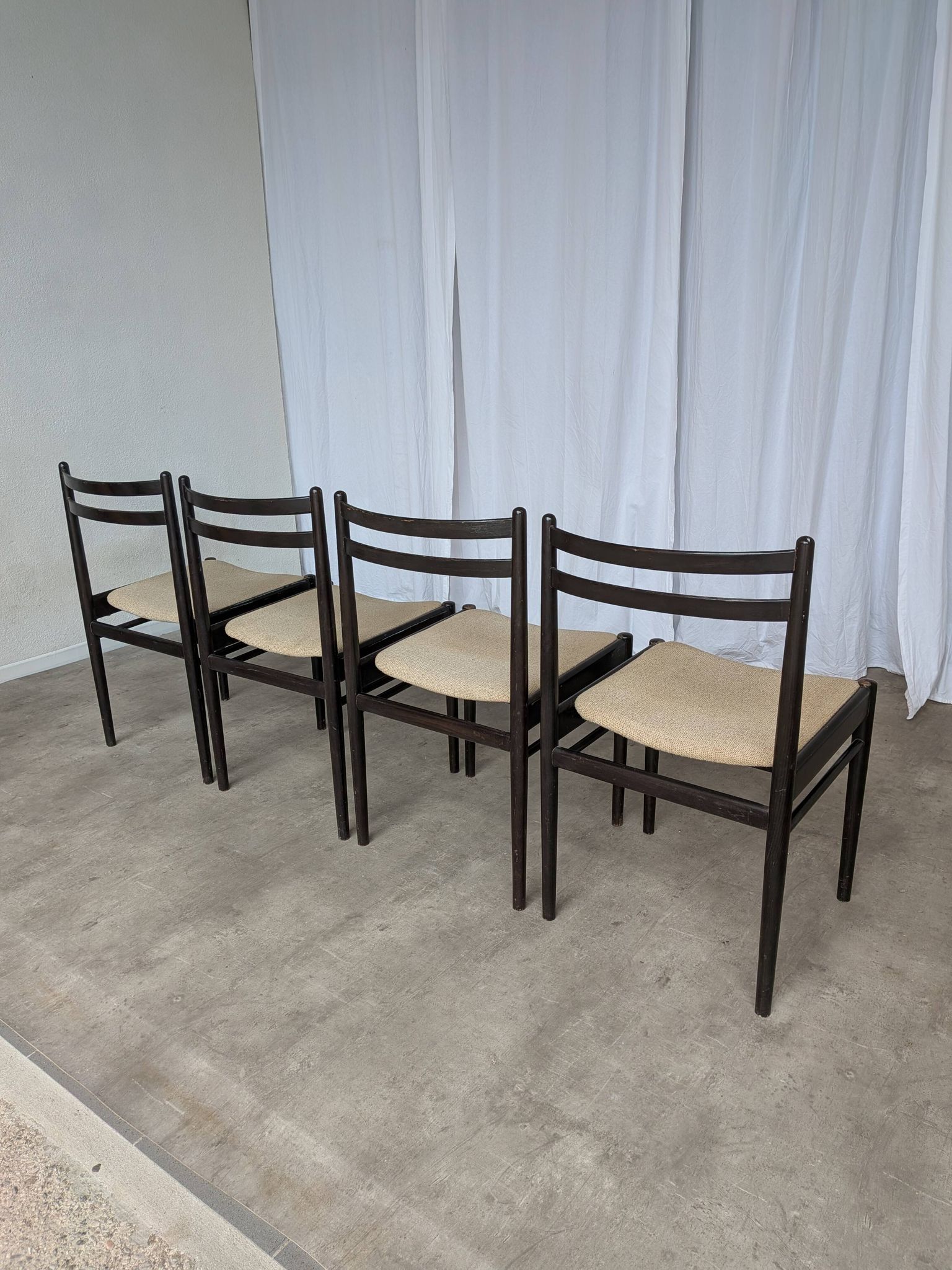 Set of 4 Stol Kamnik Dining Chair: Vintage Scandinavian Beech Wood, Yugosla