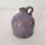 Soliflore vase in the shape of a pitcher in enamelled ceramic signed Truchon Corse Patrimonio