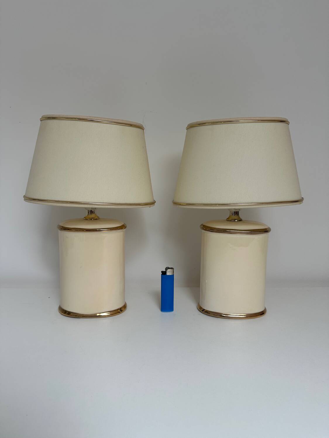 2 ceramic table lamps 1980