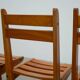 Set of six sculptural oak dining chairs
