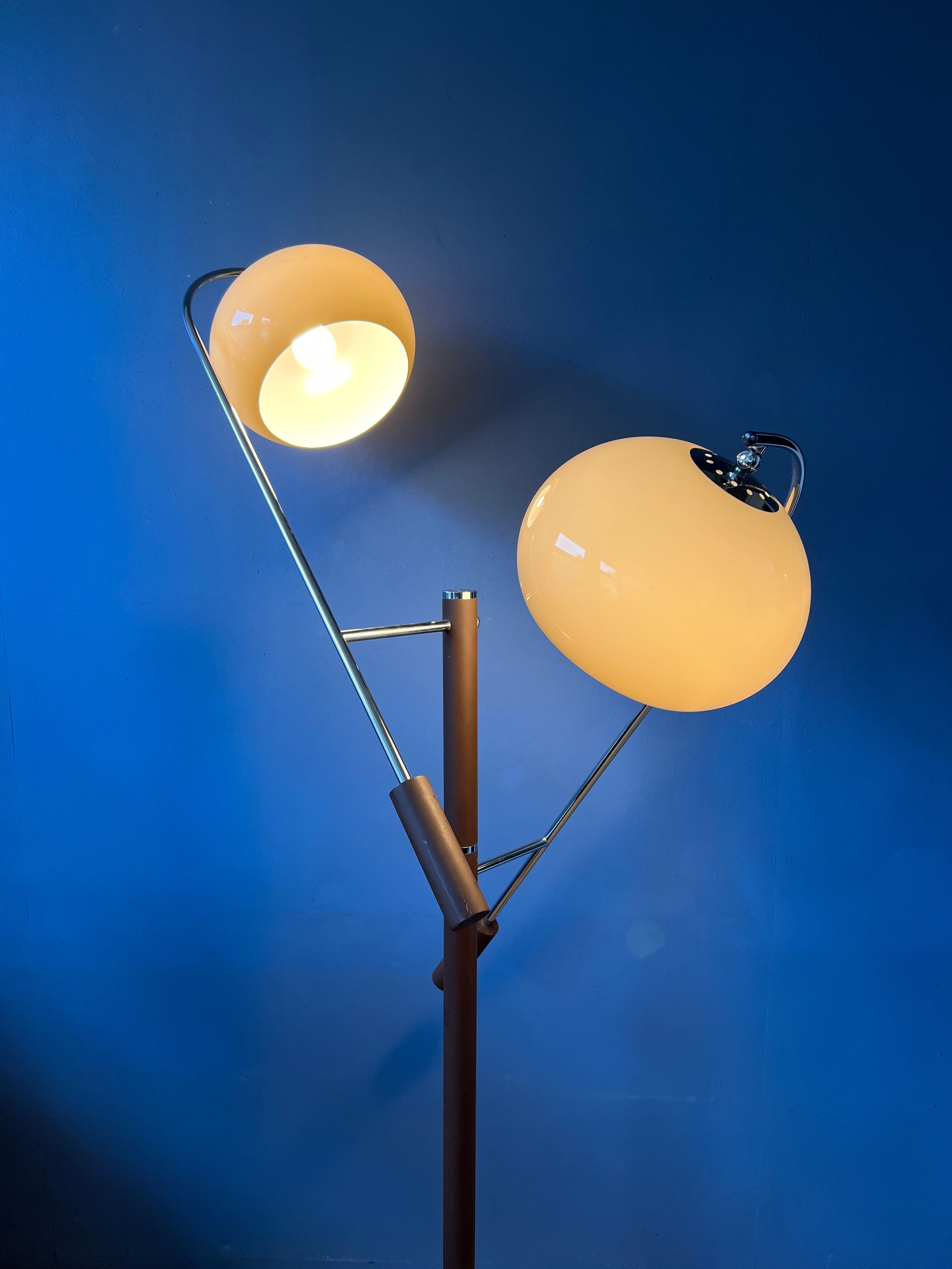 Vintage dijkstra mushroom swing arm space age floor lamp