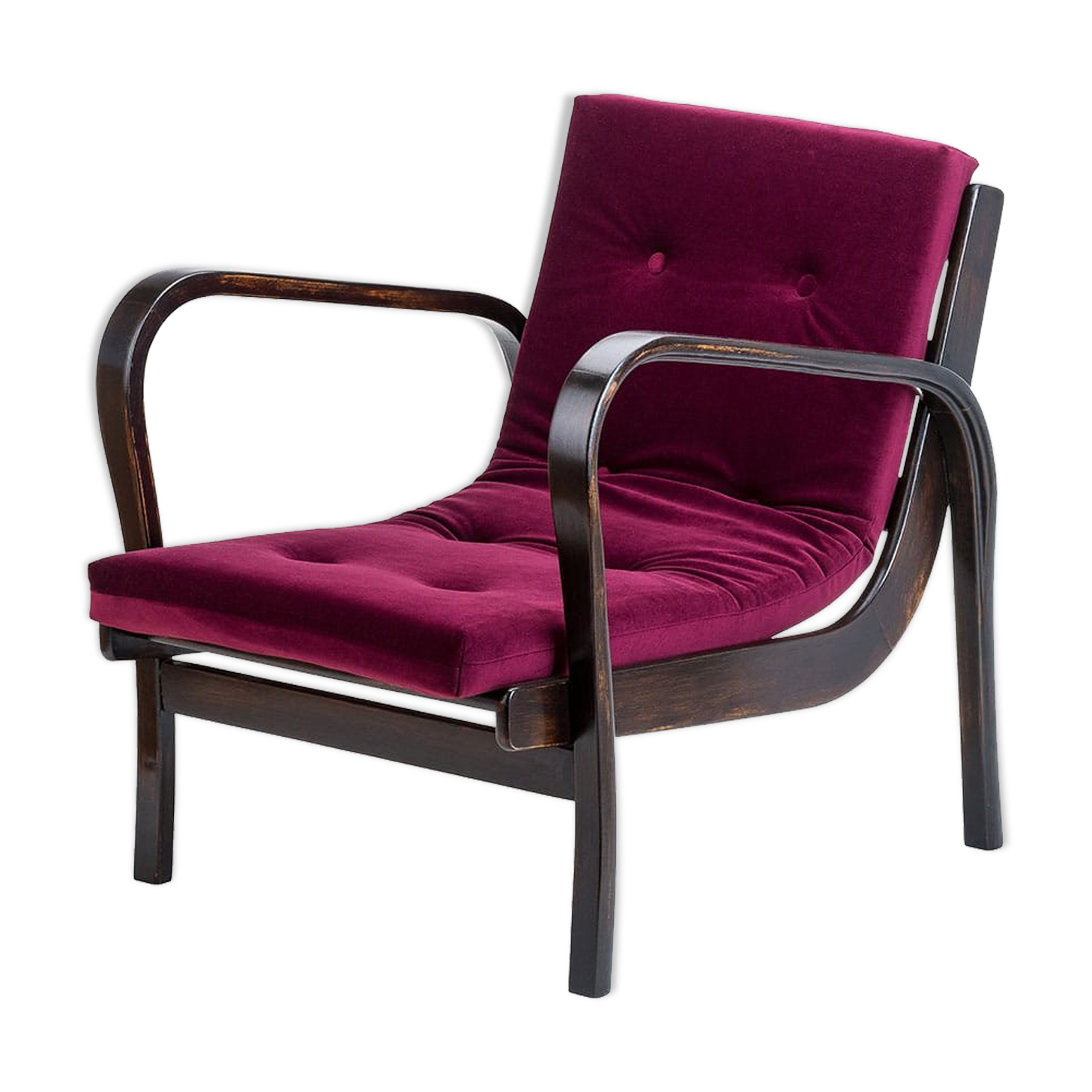 Armchair by K. Kozelka, Czechoslovakia, 1940s