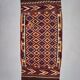 Vintage Afghan Tribal Kilim Wool Rug 390x185 cm Red, Orange, Brown, Black Large