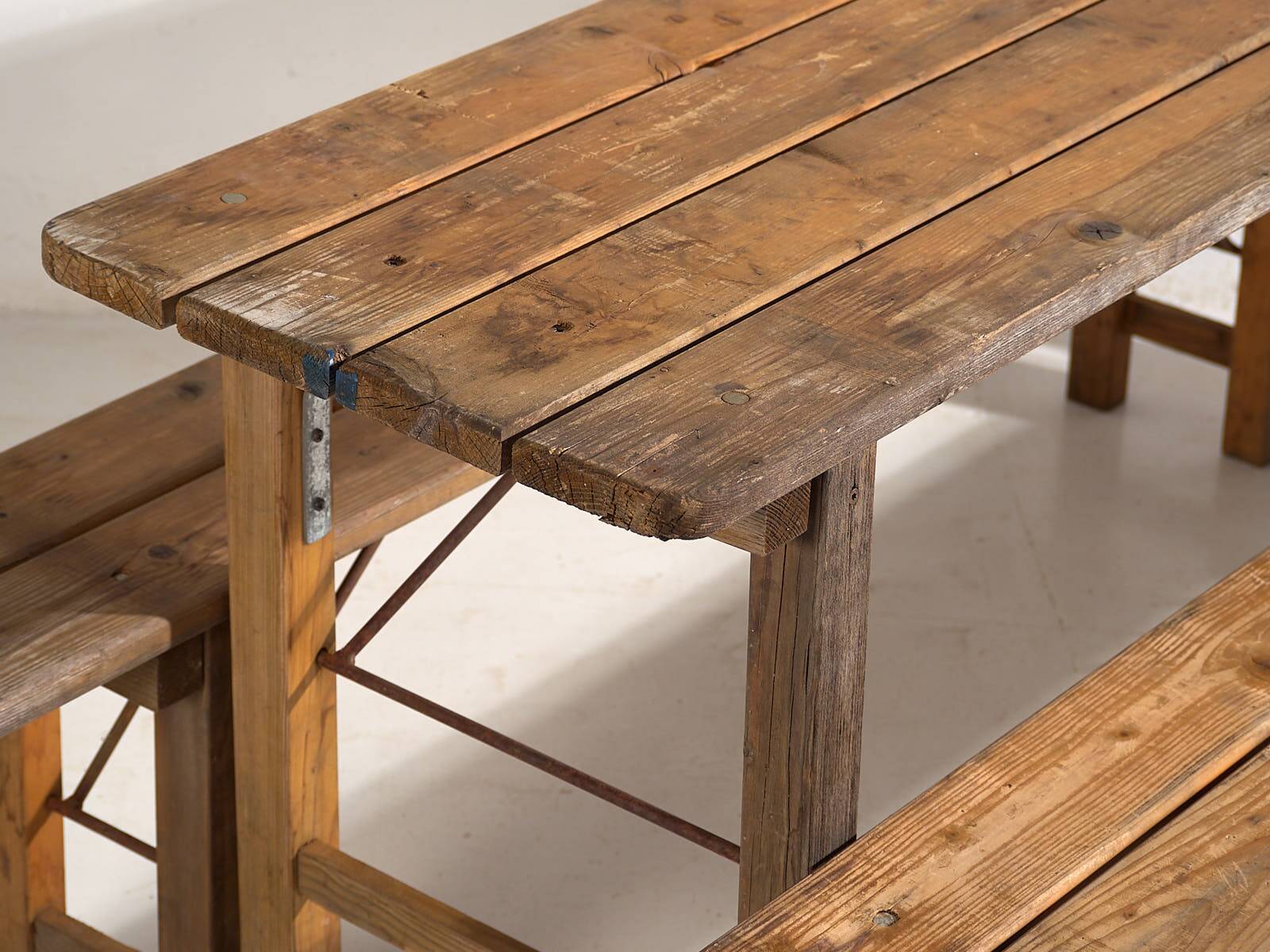 Outdoor table and bench set (c.1950)