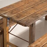 Outdoor table and bench set (c.1950)