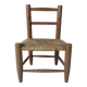 Old wooden straw chair for children
