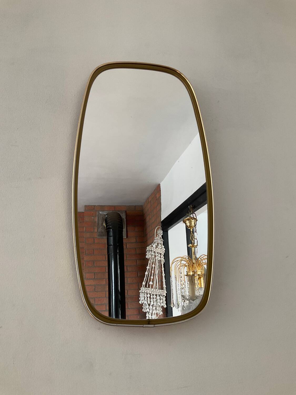 Free form rear view mirror from the 60s and 70s