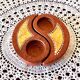 Double tealight candle holder YIN -YANG terracotta handmade decor Indonesia