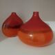 Pair or 2 glass paste vases from the 80s vintage.
