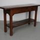 Antique French Rustic Farmhouse Oak Side Table, 19th Century