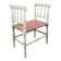 Banquette époque fin XIXe assise en paille colorée structure rechampie