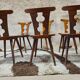 Set of 6 chairs brutalist bistro Bombenstabil year 1960