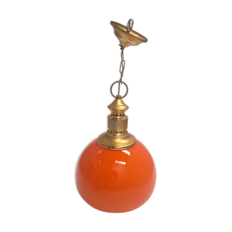 Lustre de plafond rond orange vintage