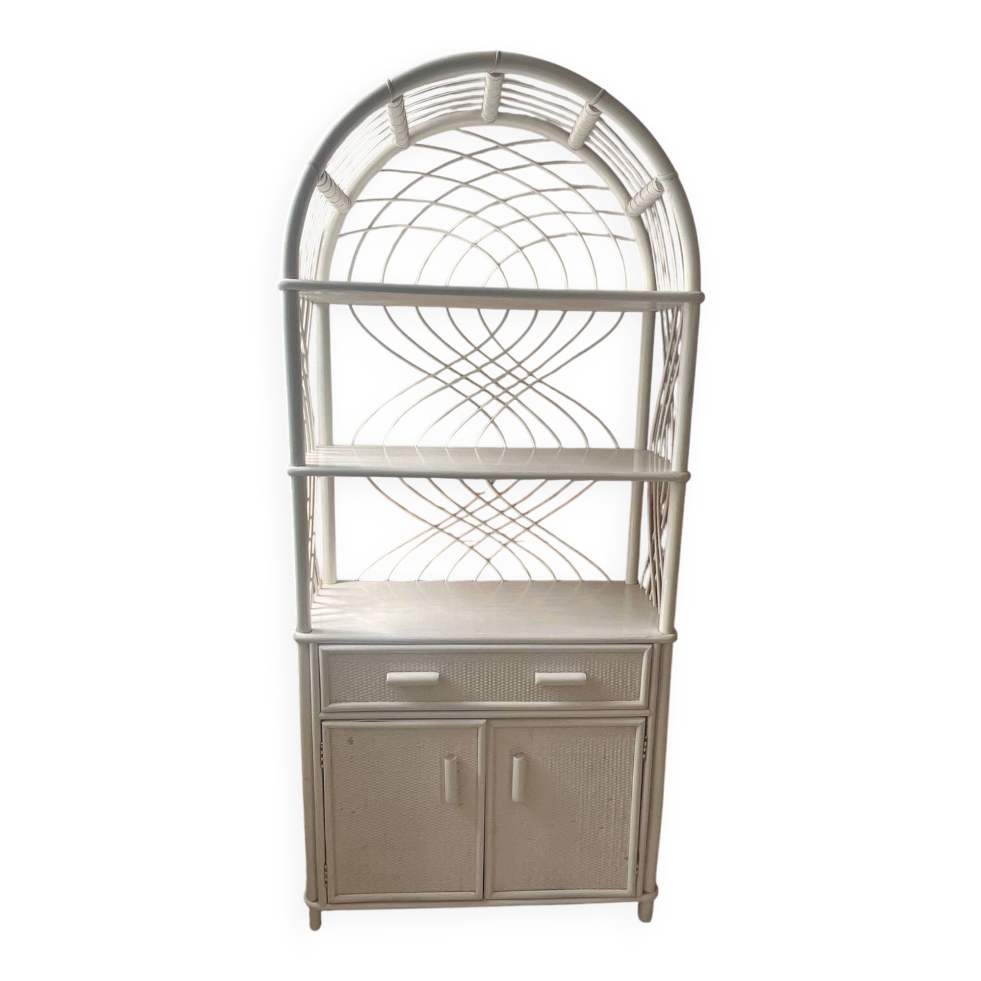 Rattan bookshelf shelf