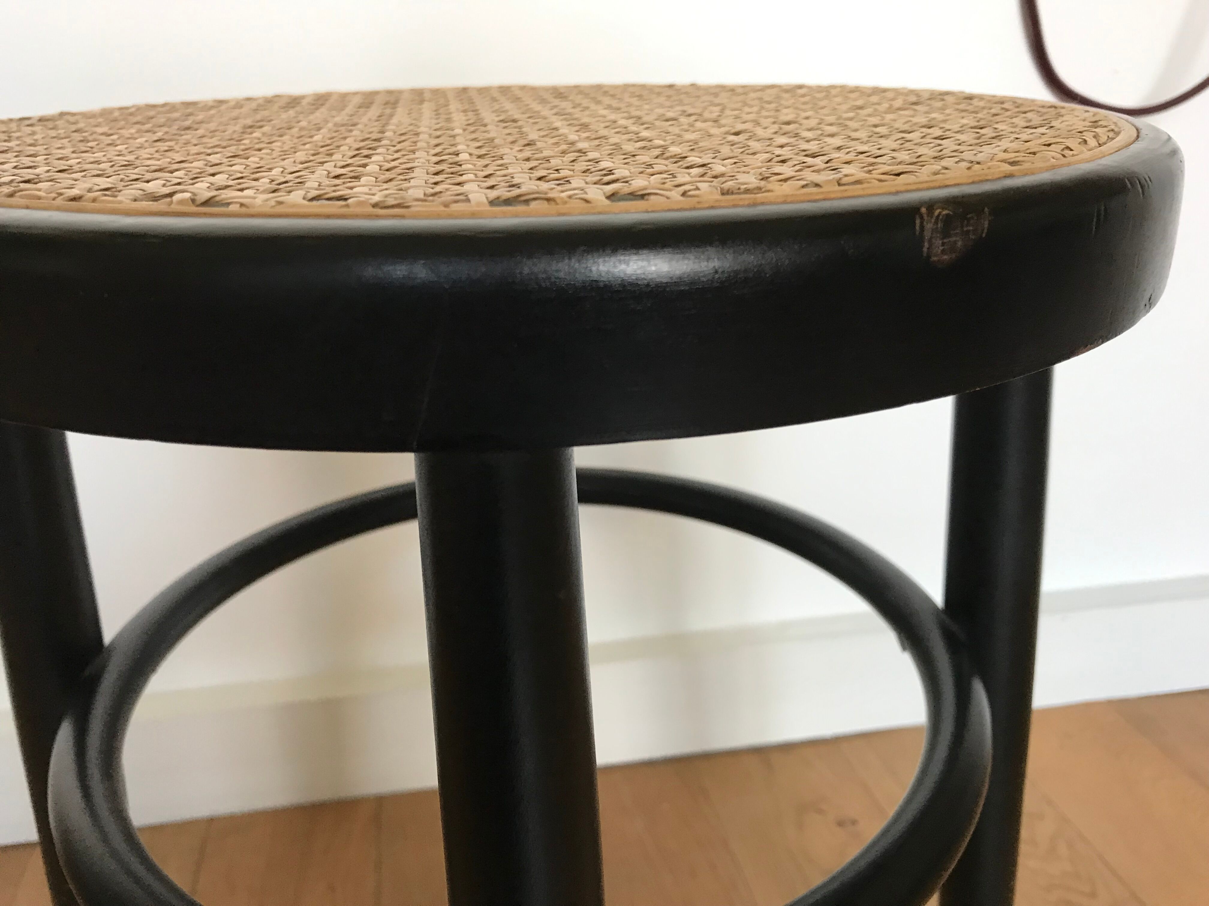 Stool wood and caning