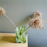 Portuguese green  glass vase by Marinha Grande