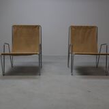 Early set of Bachelor armchairs by Verner Panton for Fritz Hansen, 1955