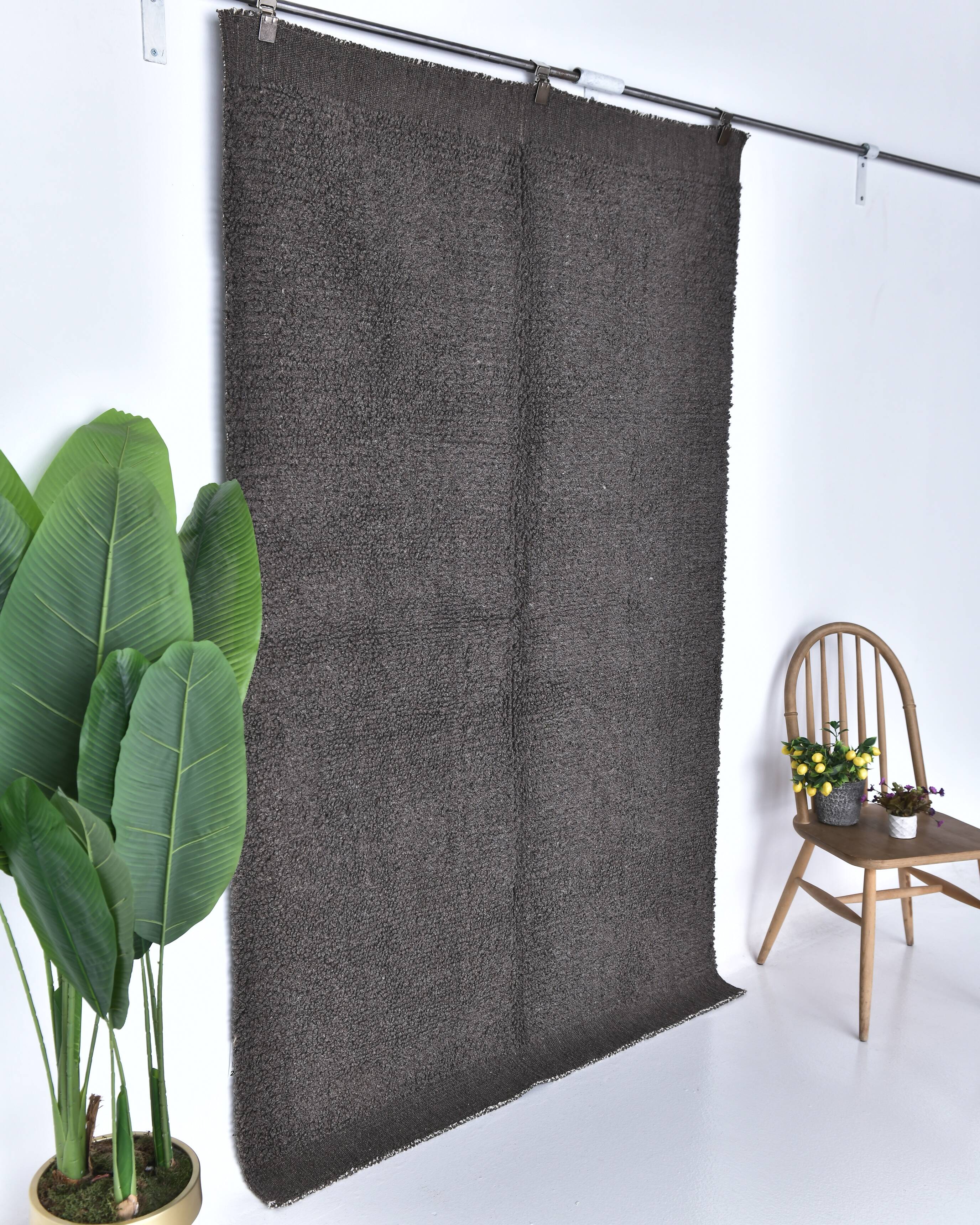 4x7 Brown & Gray Handmade Wool Vintage Rug 140x221Cm SK 241972