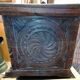 18th century high mountain chest, in solid oak and forged parts.