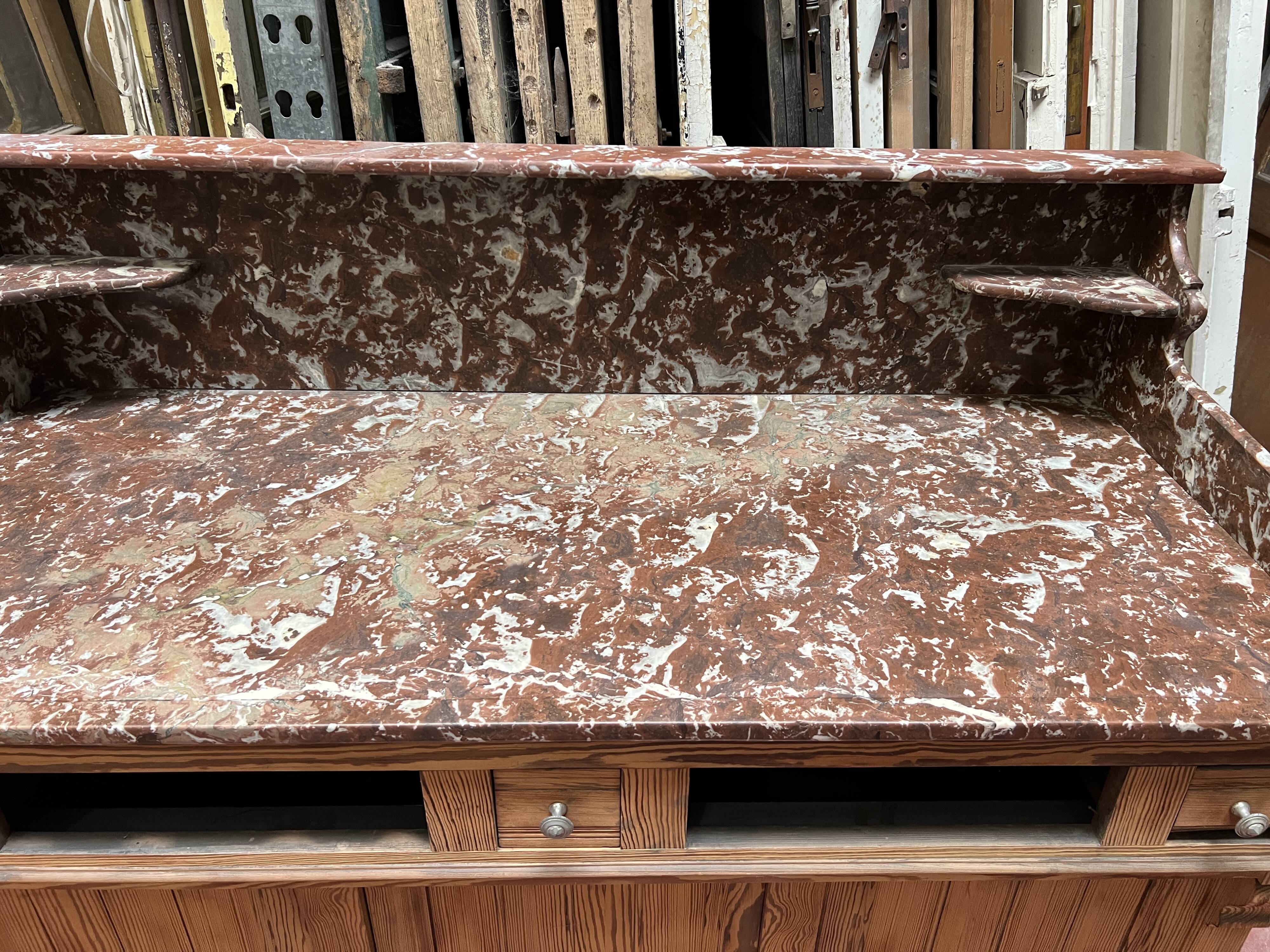 20th century solid fir washbasin unit