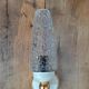 Wall lamp base brass tulip in vintage antique molded glass