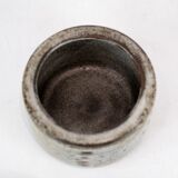 Ceramic jar in dark colours by Saxbo