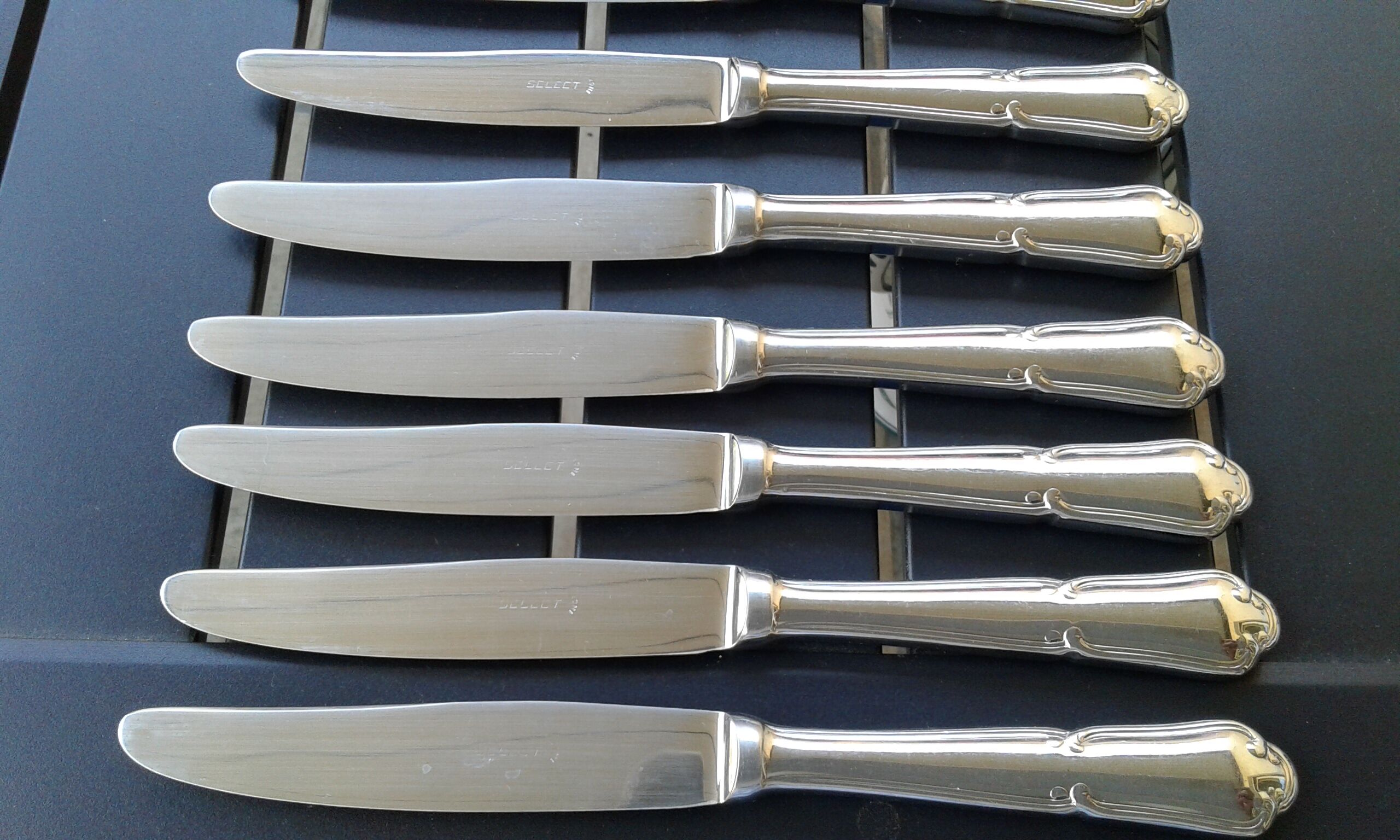 box of 24 stainless steel knives