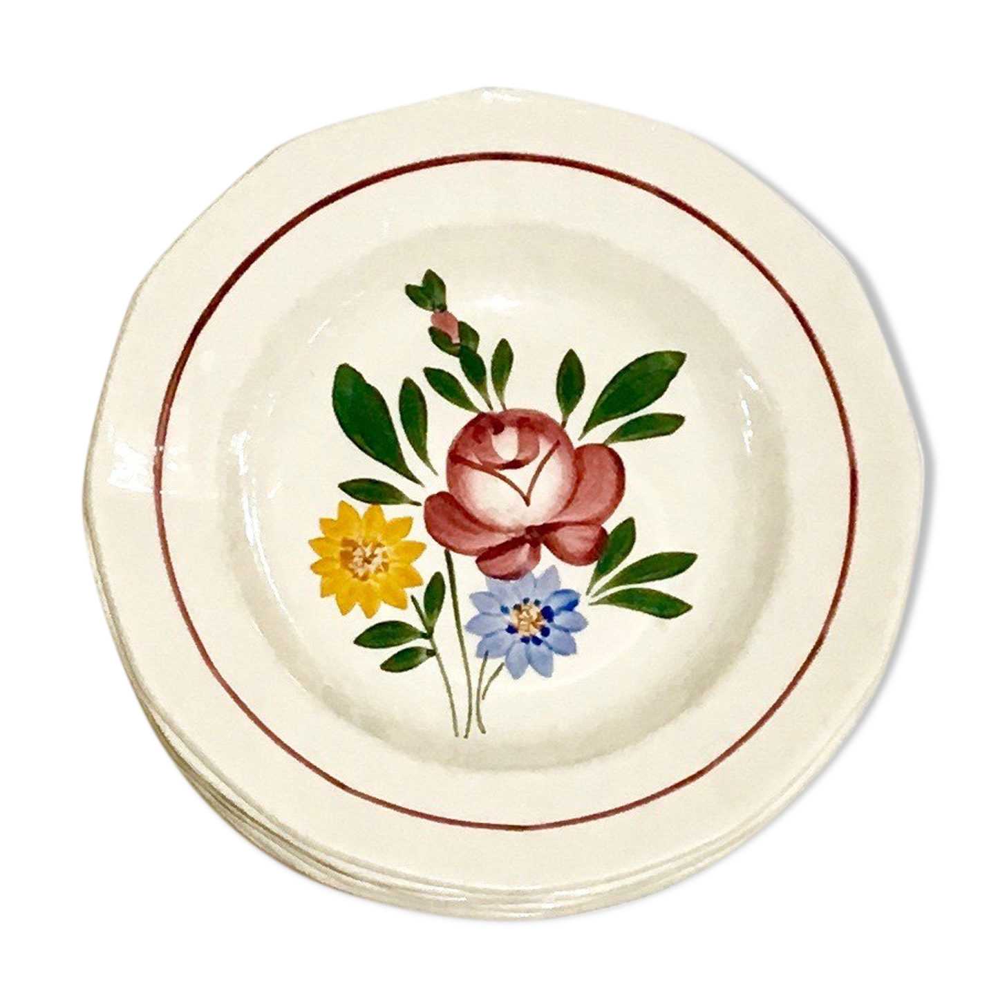 Hollow floral pattern plates
