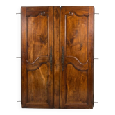Pair of Louis XV style wardrobe doors in solid cherry wood.