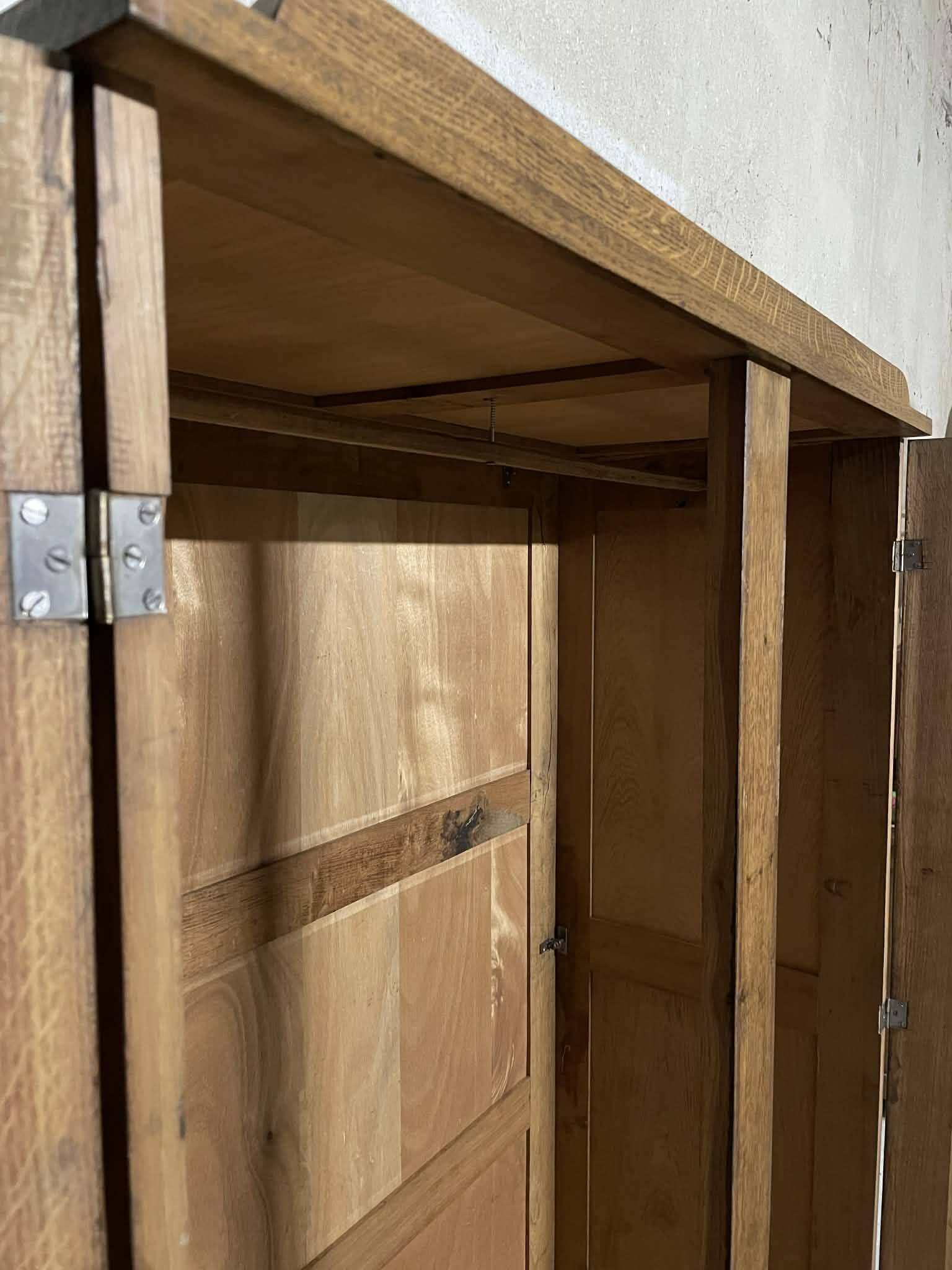 Antique wardrobe in solid oak
