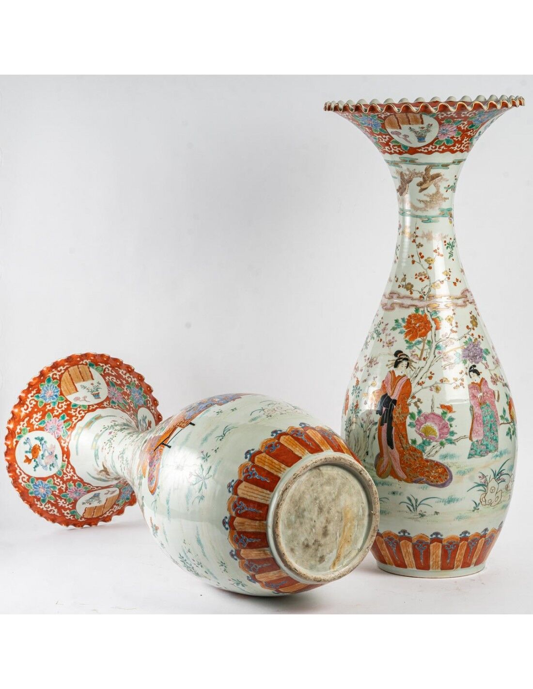 Pair of Great Japanese Vases, Meiji era