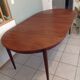 Round teak table by Johannes Andersen for Mobler Samcom Scandinavian.