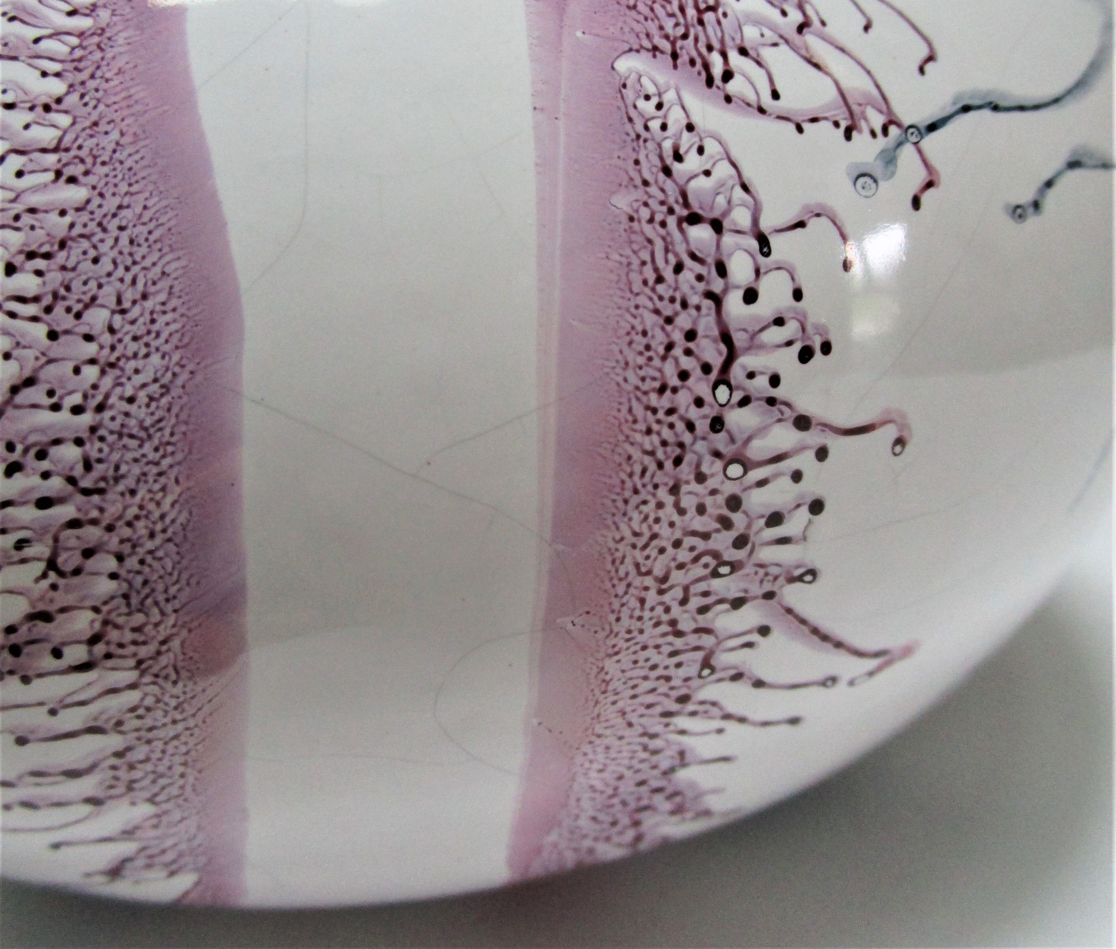 Vase west germany ceramic with projected decoration design 70s