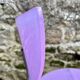 Serie de 8 chaises design en plexiglas parme