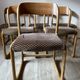 Set of 6 baumann chairs model sled sled circa 1960